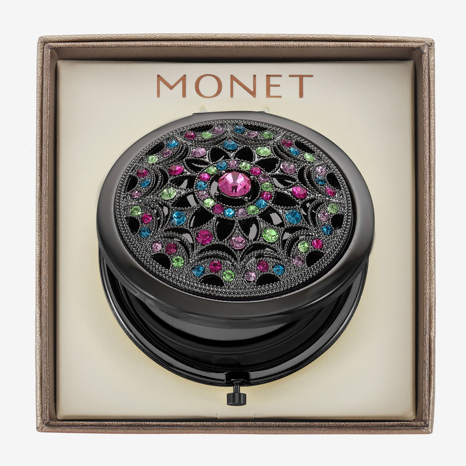 Monet Jewelry Gray Compact Mirror