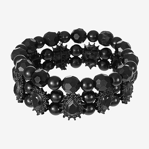 Liz Claiborne Womens Stretch Bracelet In Black