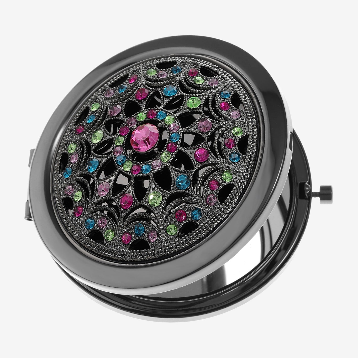 Monet Jewelry Gray Compact Mirror