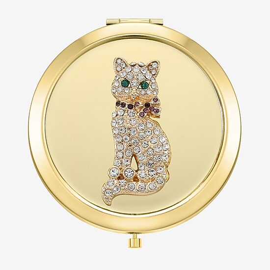 Monet Jewelry Gold Tone Compact Mirror