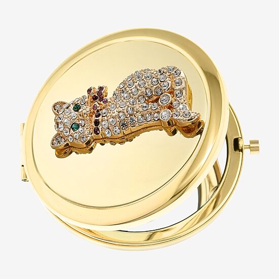 Monet Jewelry Gold Tone Compact Mirror