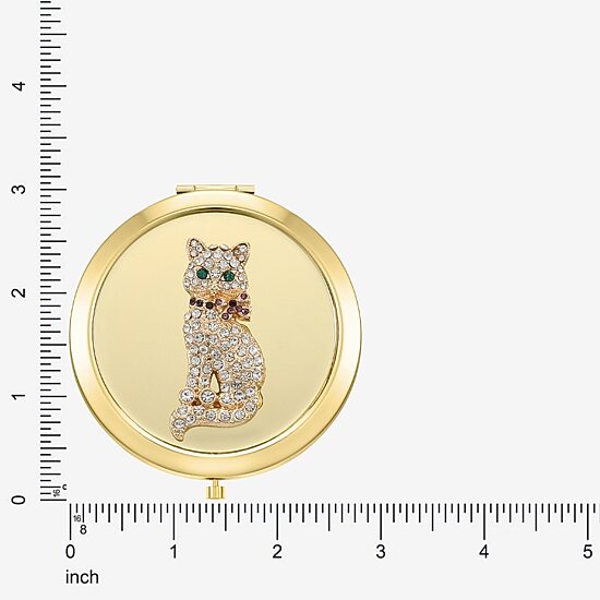Monet Jewelry Gold Tone Compact Mirror