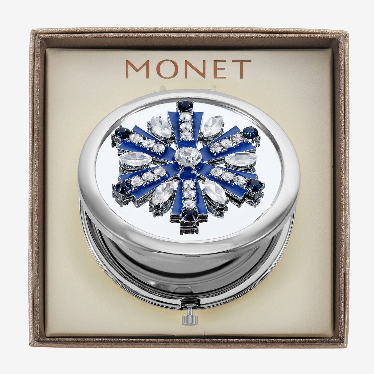 Monet Jewelry Silver Tone Star Compact Mirror