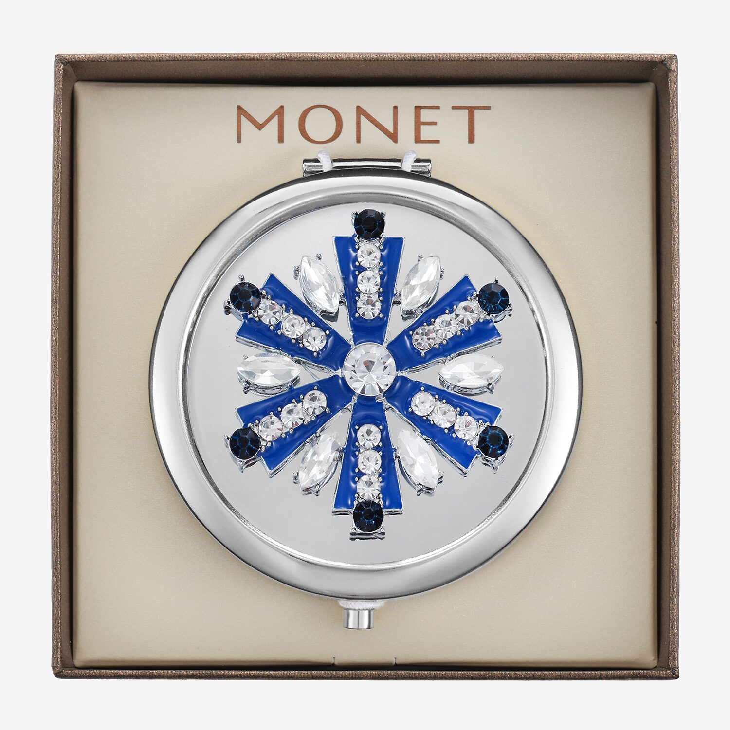 Monet Jewelry Silver Tone Star Compact Mirror
