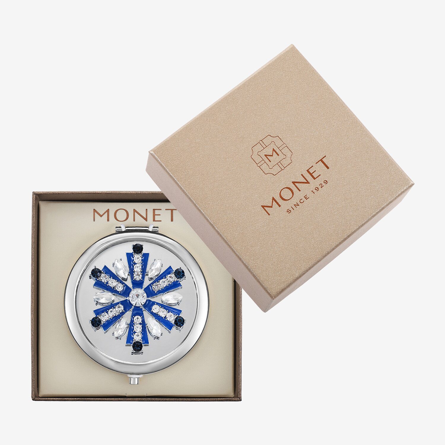 Monet Jewelry Silver Tone Star Compact Mirror