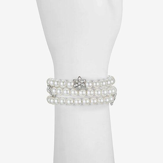 Monet Jewelry Womens Glass Cuff Bracelet