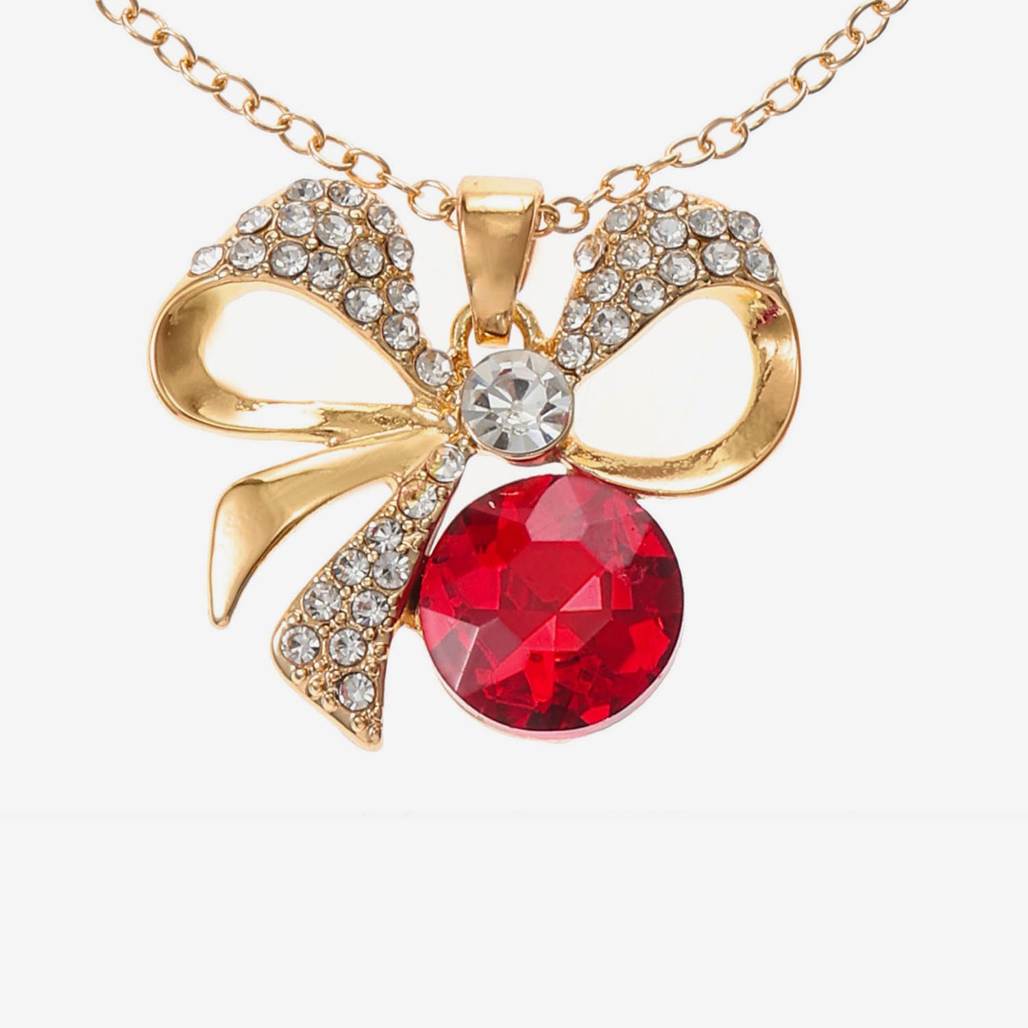 Monet Jewelry Womens Red Glass Bow 2-pc. Jewelry Set