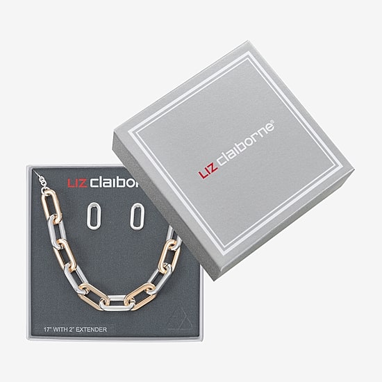 Liz Claiborne Womens Hypoallergenic 2-pc. Necklace Set