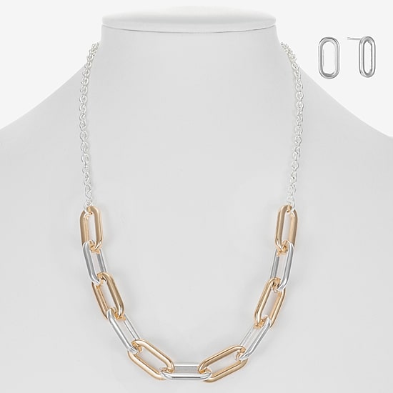 Liz Claiborne Womens Hypoallergenic 2-pc. Necklace Set