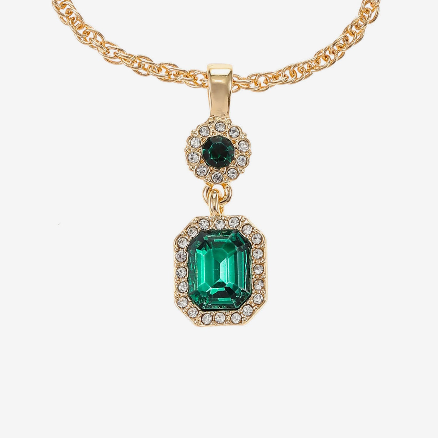 Monet Jewelry Womens Green Glass 2-pc. Jewelry Set