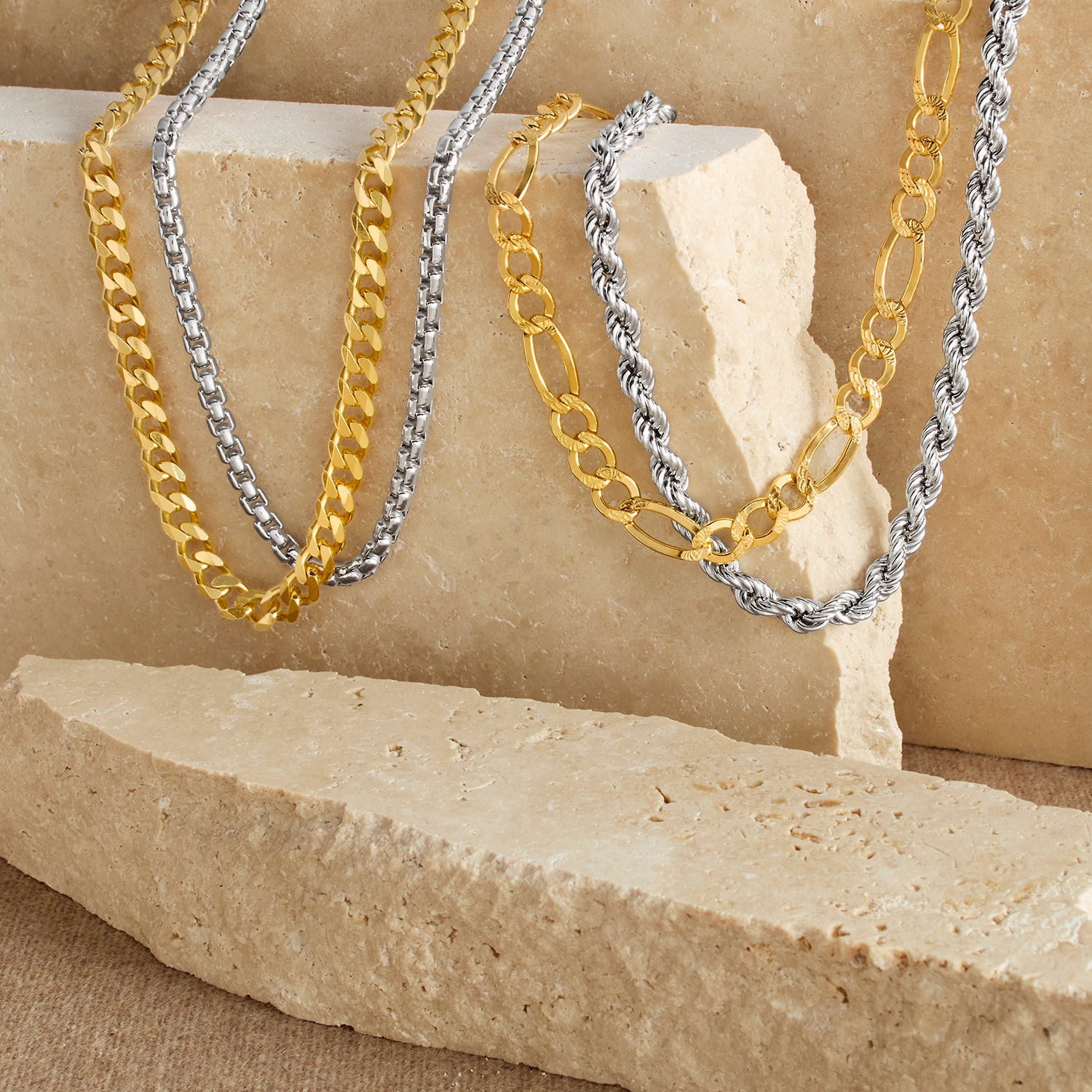 Made in Italy Womens 18K Gold Over Silver Inch Figaro Chain Necklace