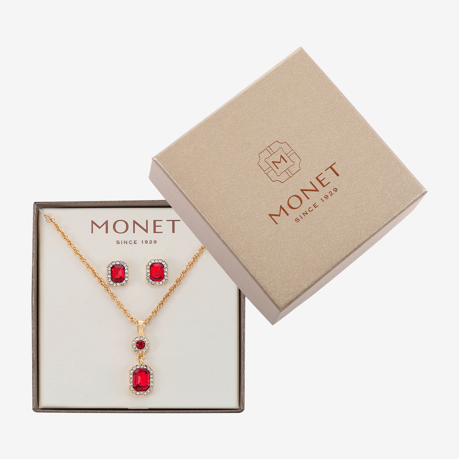 Monet Jewelry Womens Glass 2-pc. Jewelry Set