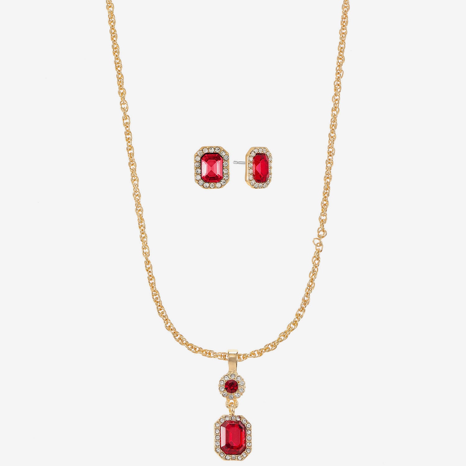 Monet Jewelry Womens Glass 2-pc. Jewelry Set