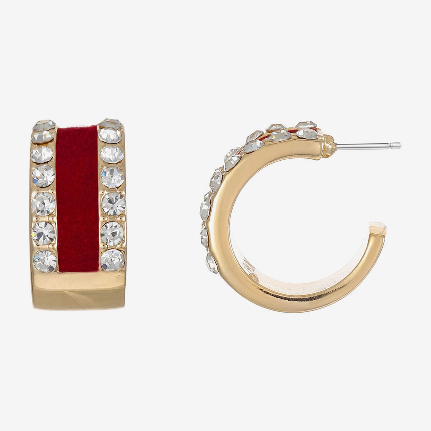 Monet Jewelry Womens Glass 18mm Hypoallergenic Hoop Earrings