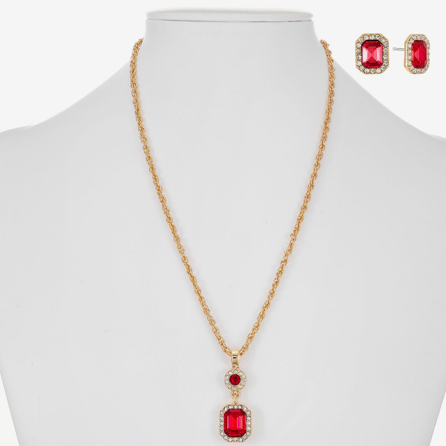 Monet Jewelry Womens Glass 2-pc. Jewelry Set