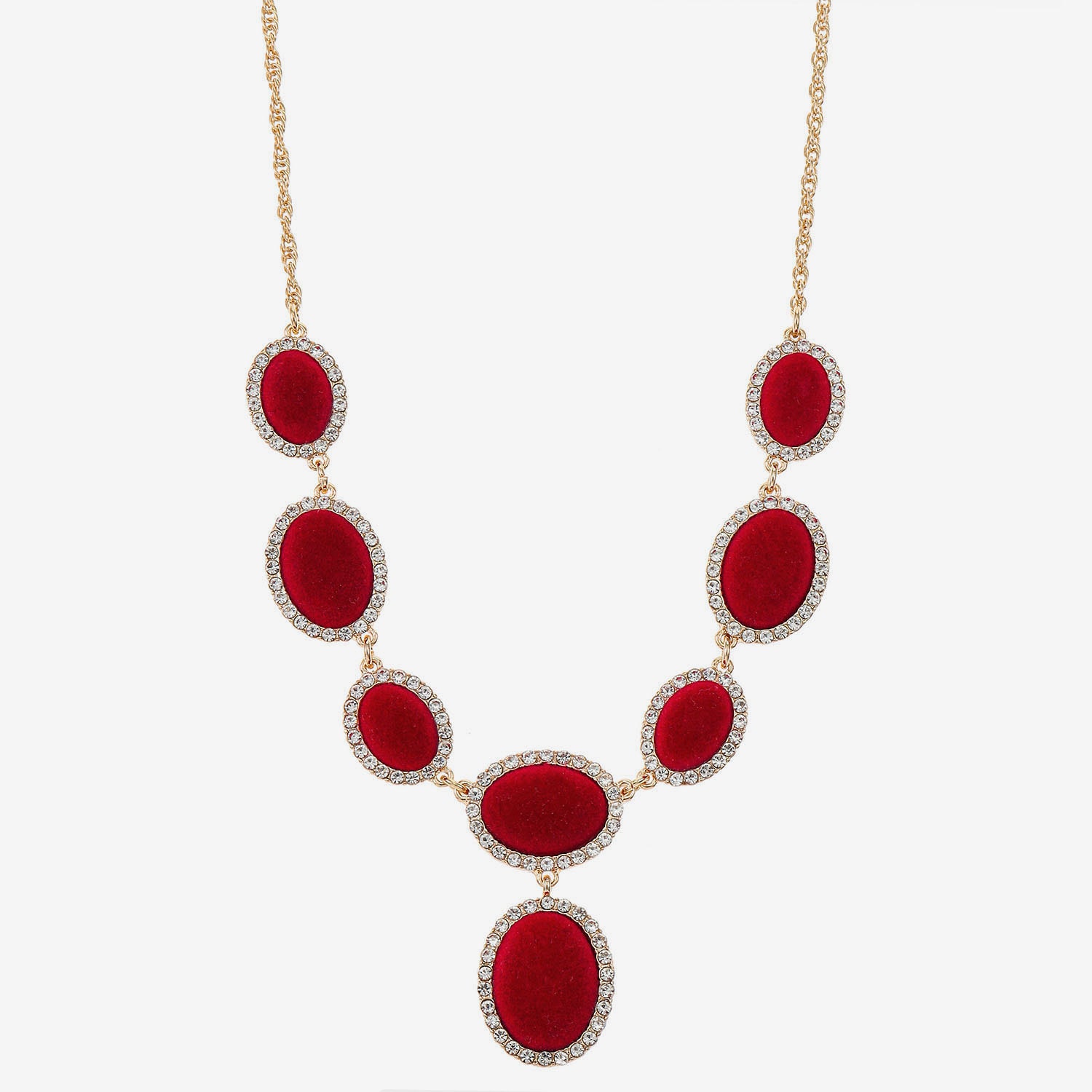 Monet Jewelry Womens Red Glass 18 Inch Y Necklace