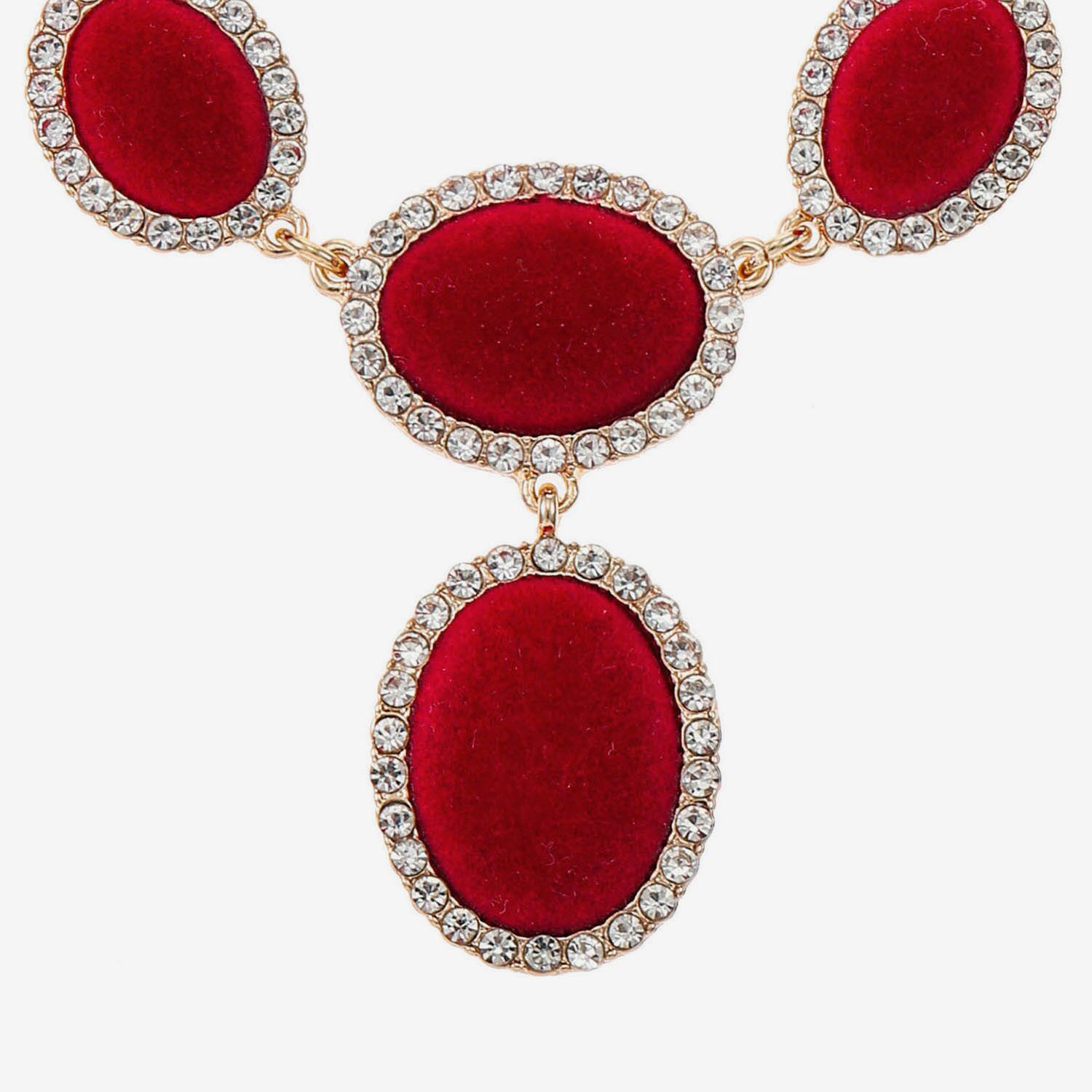 Monet Jewelry Womens Red Glass 18 Inch Y Necklace