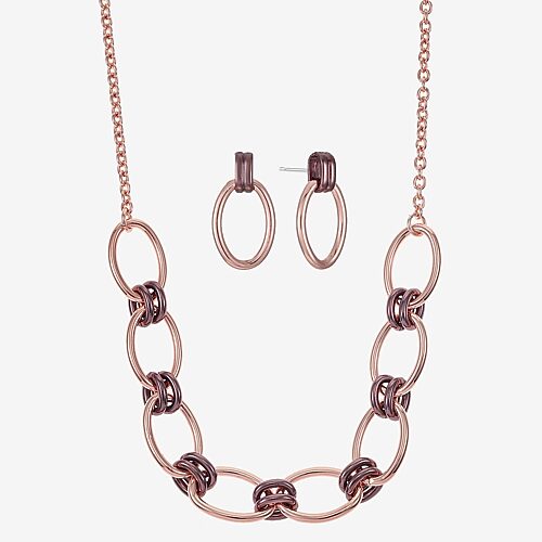Liz Claiborne Womens Hypoallergenic 2-pc. Necklace Set In Brown