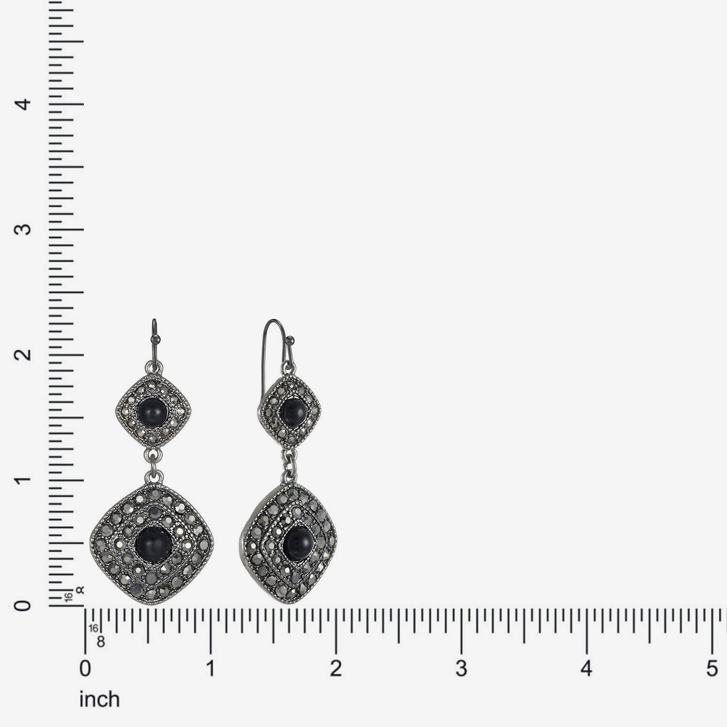Liz Claiborne Womens Glass Drop Earrings