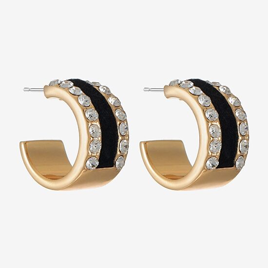 Monet Jewelry Womens Glass 18mm Hypoallergenic Hoop Earrings