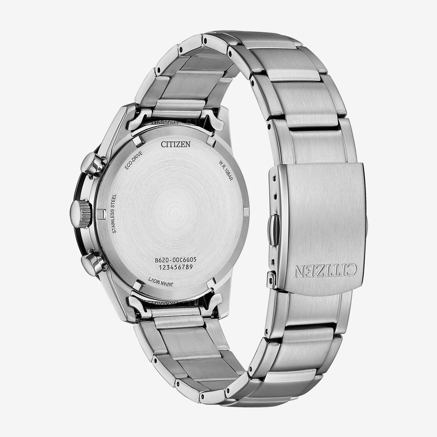 Citizen Sport Casual Mens Chronograph Silver Tone Stainless Steel Bracelet Watch Ca4624-56x