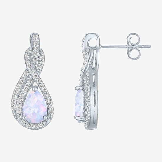 Gemstone Pure Silver over Brass 2-pc. Pear Jewelry Set