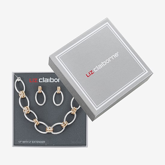 Liz Claiborne Womens Hypoallergenic 2-pc. Necklace Set
