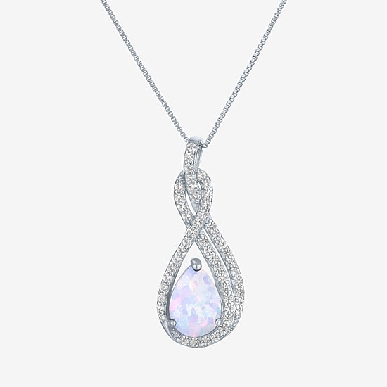 Gemstone Pure Silver over Brass 2-pc. Pear Jewelry Set