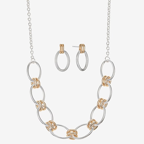 Liz Claiborne Womens Hypoallergenic 2-pc. Necklace Set