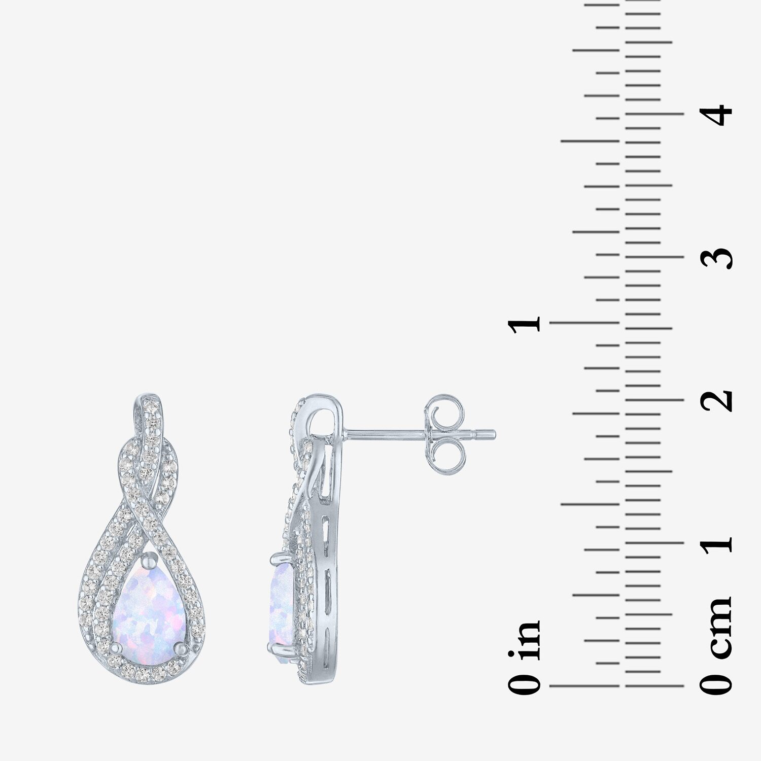 Womens Lab Created Blue Sapphire Pure Silver Over Brass Pear 2-pc. Jewelry Set