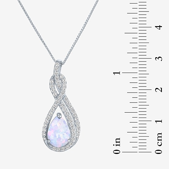 Gemstone Pure Silver over Brass 2-pc. Pear Jewelry Set