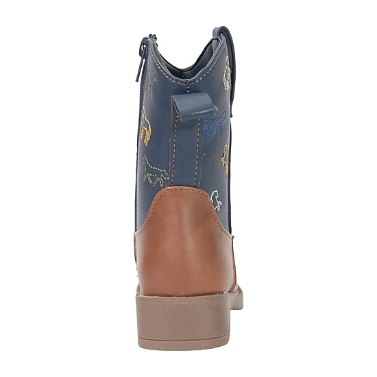 Stepping Stones Toddler Boys Embroidered Block Heel Cowboy Boots