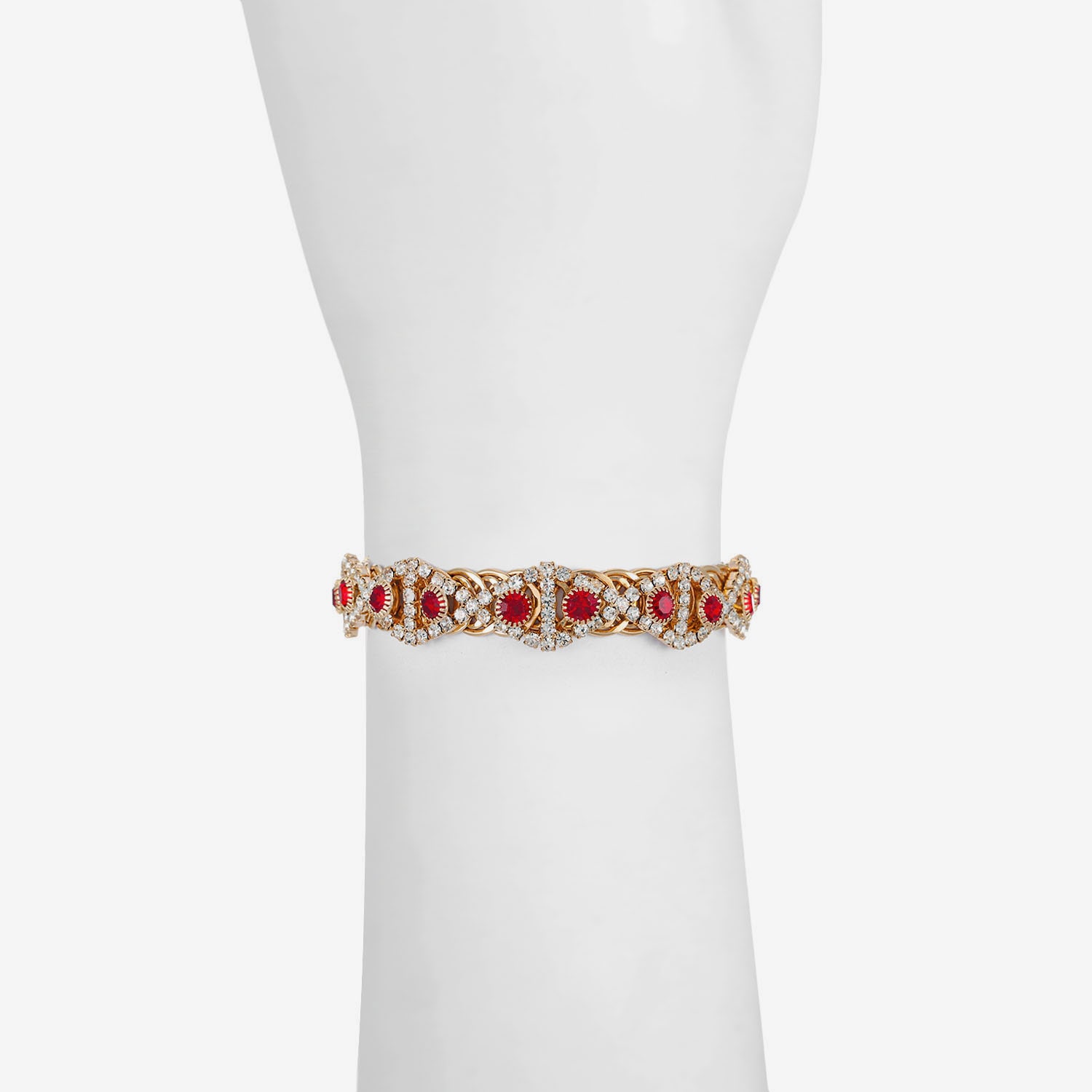 Monet Jewelry Womens Red Glass Cuff Bracelet