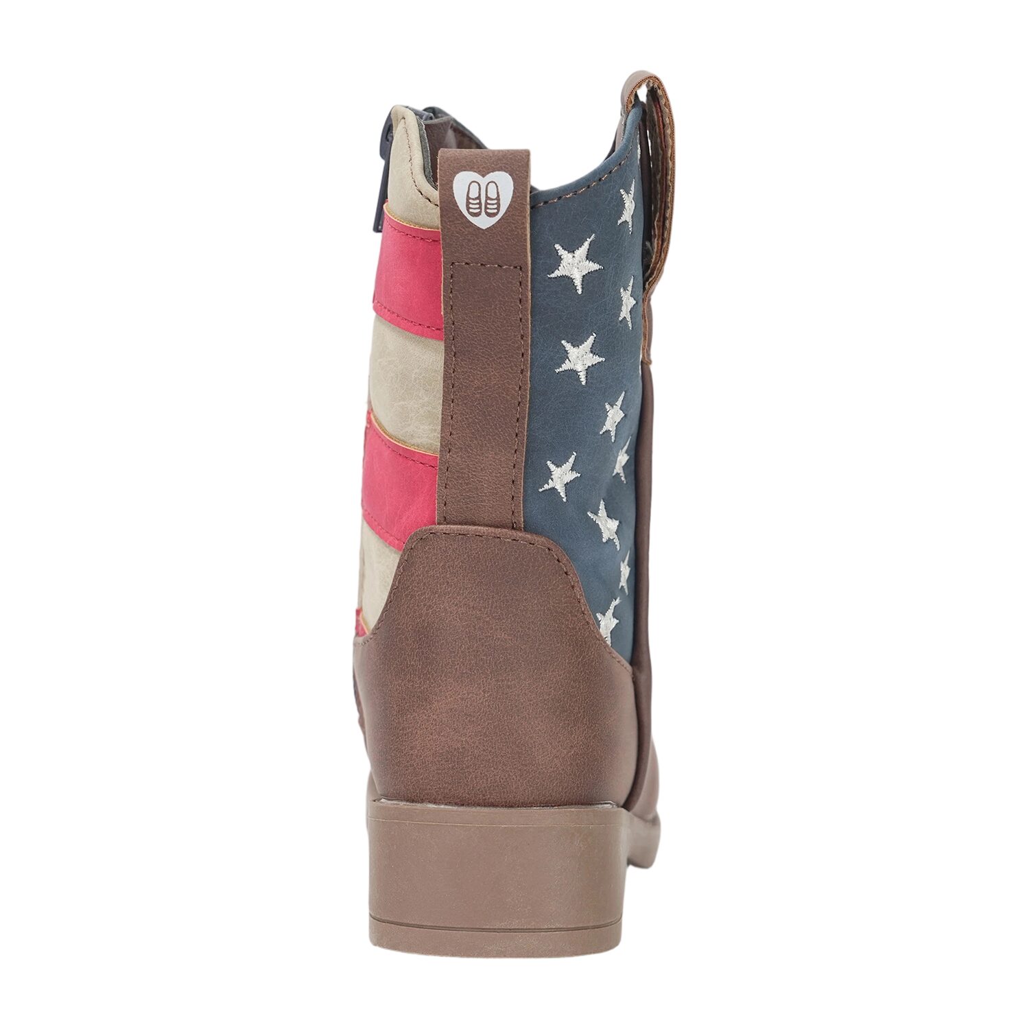 Stepping Stones Toddler Boys American Flag Block Heel Cowboy Boots
