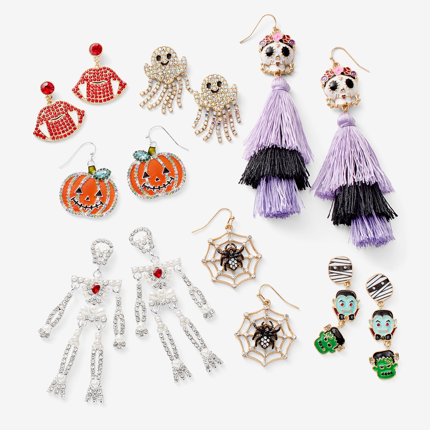Mixit Womens Skull Drop Earrings