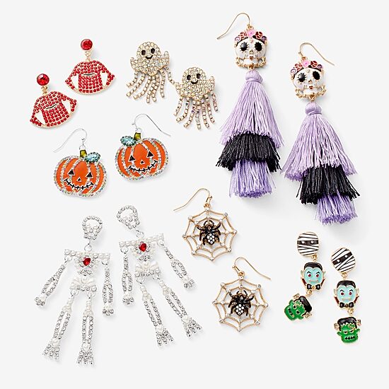 Mixit Womens Skull Drop Earrings