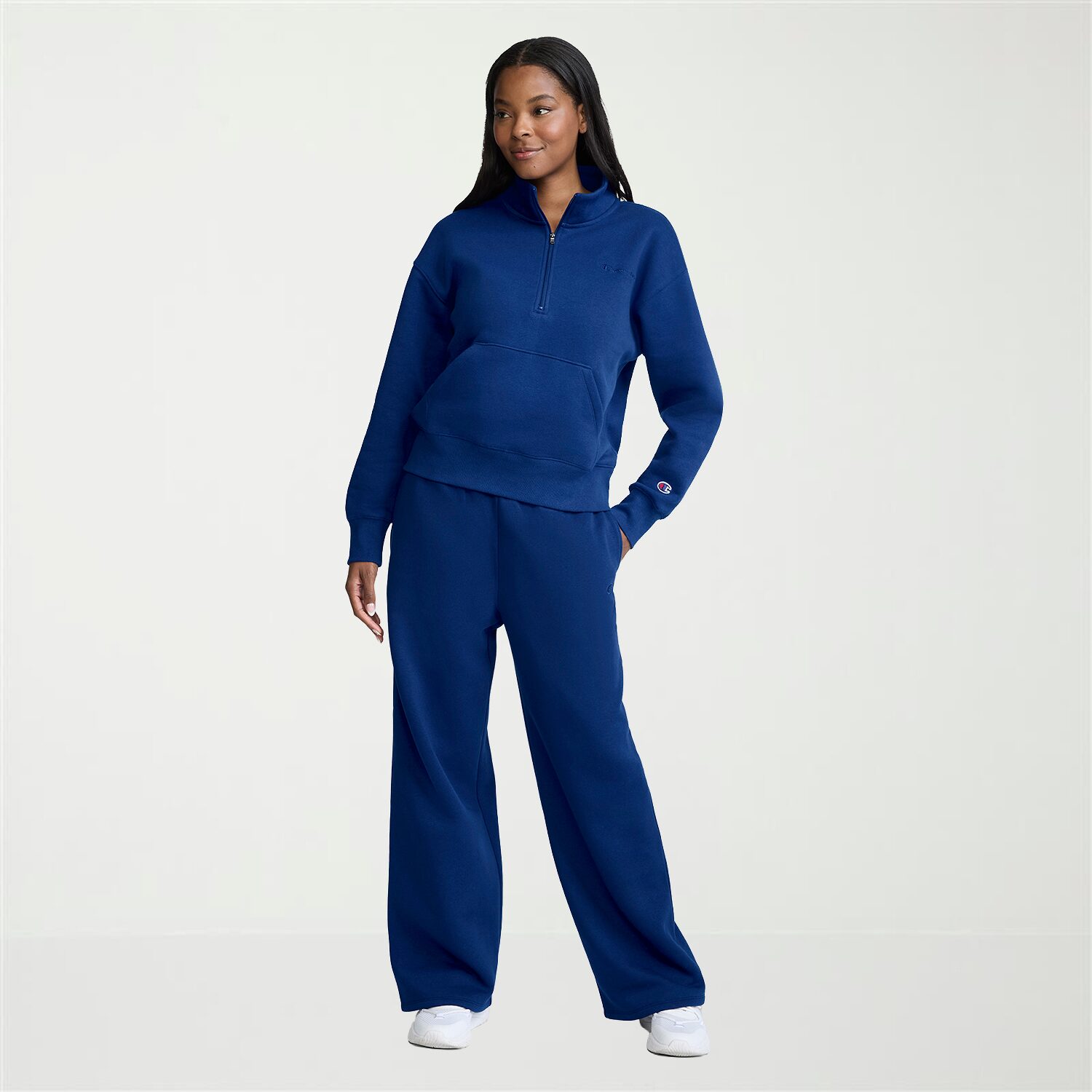 Champion Womens Mock Neck Long Sleeve Active Quarter-Zip Pullover