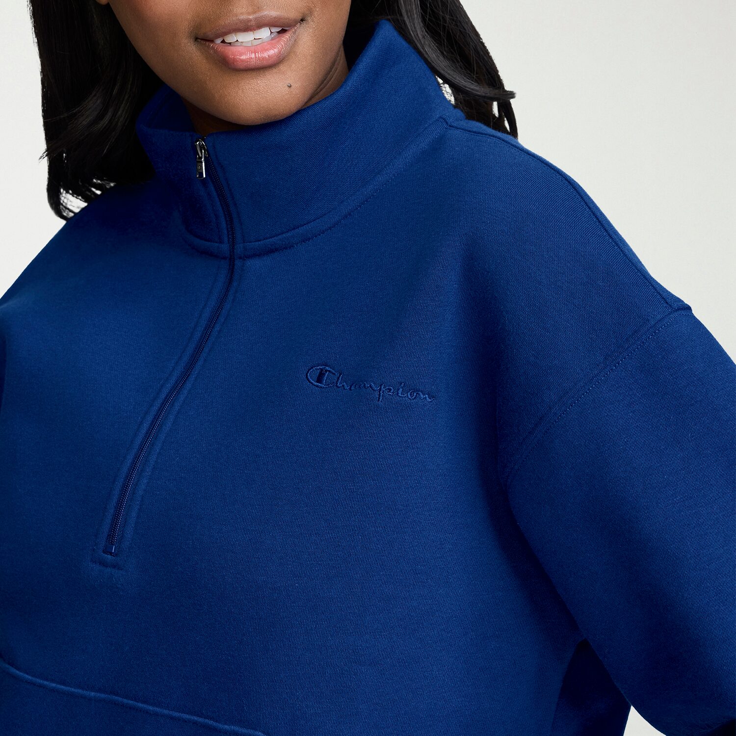 Champion Womens Mock Neck Long Sleeve Active Quarter-Zip Pullover