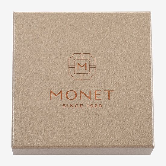 Monet Jewelry Gold Tone Initial Stretch Womens Glass Oval Charm Bracelet