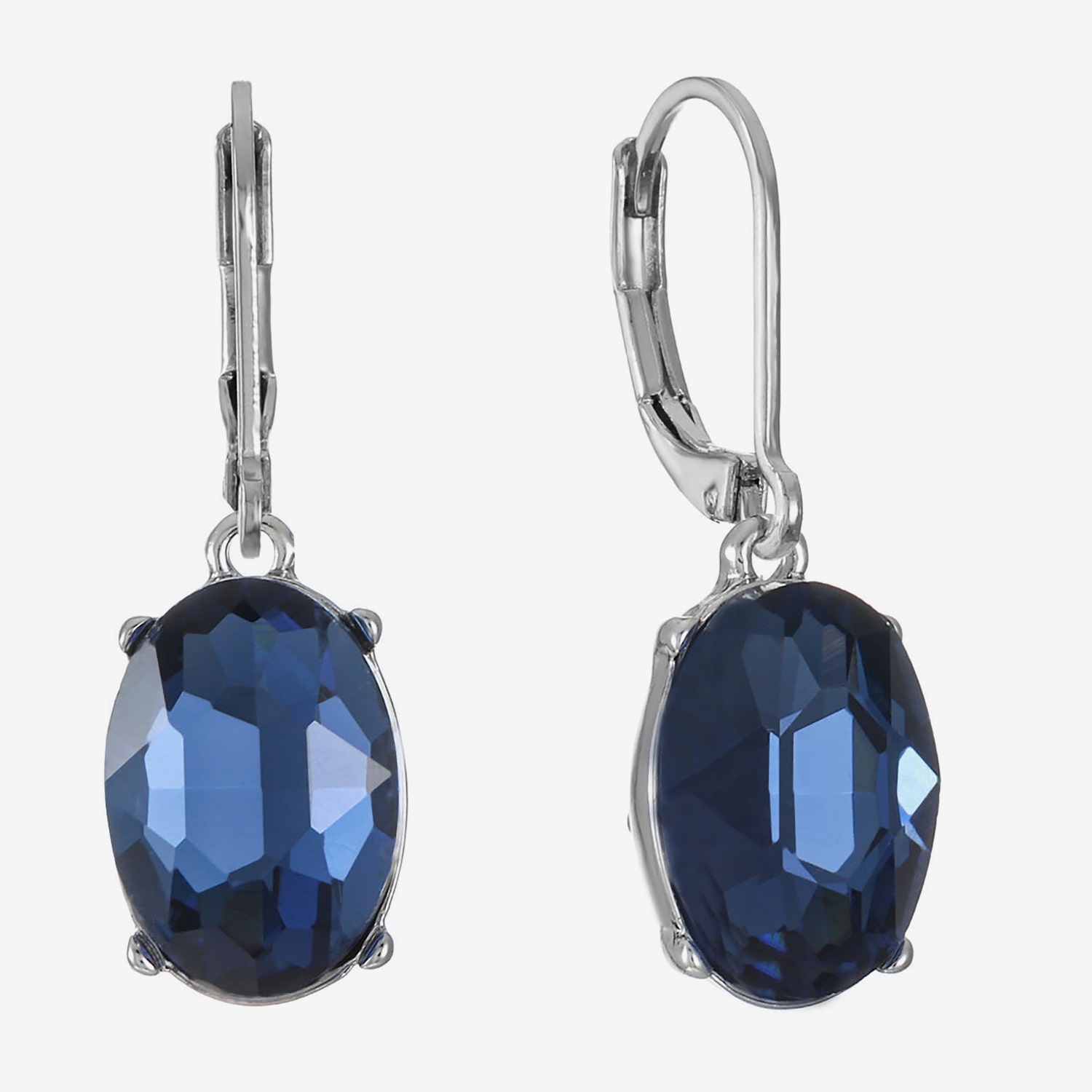 Monet Jewelry Womens Glass Oval Drop Earrings