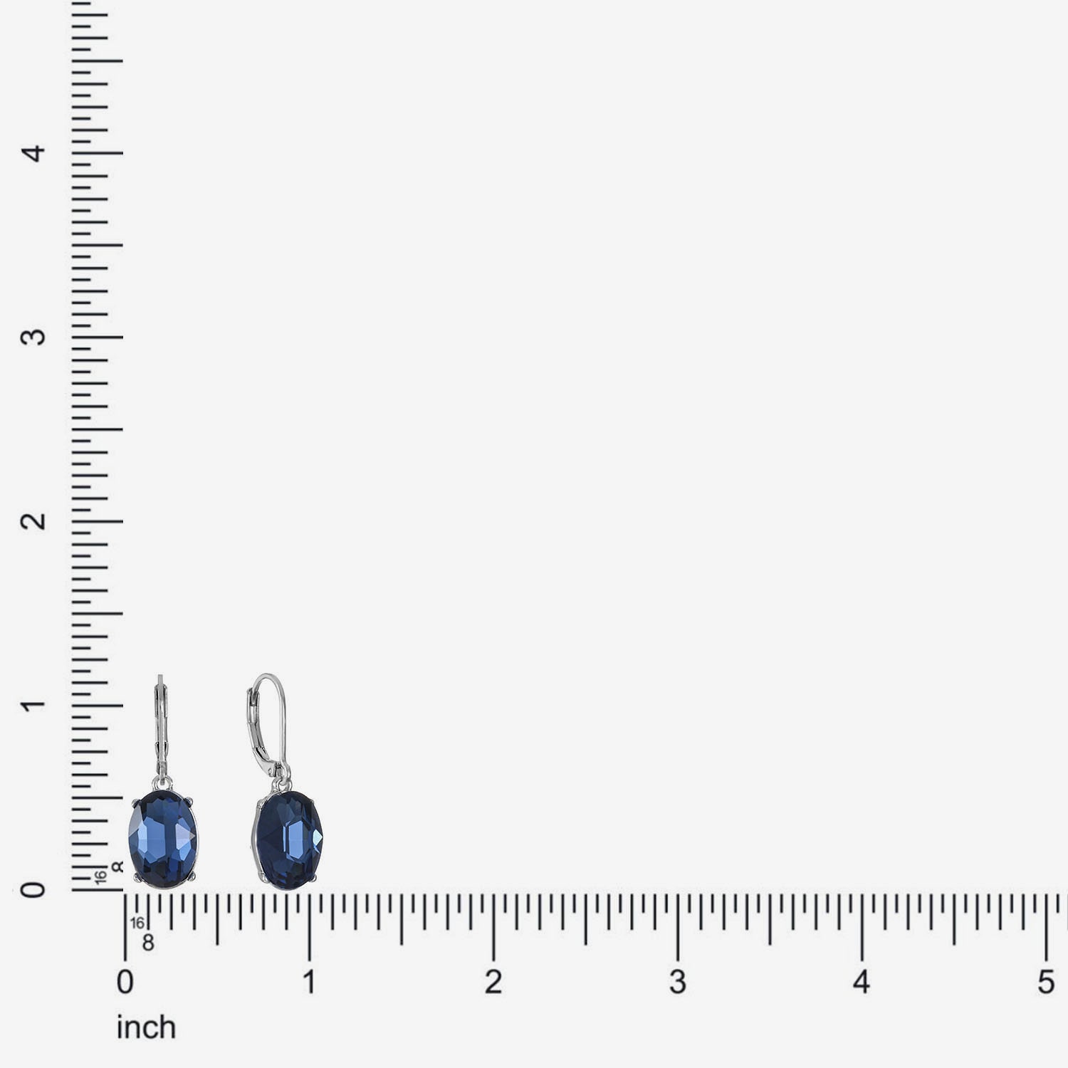 Monet Jewelry Womens Glass Oval Drop Earrings