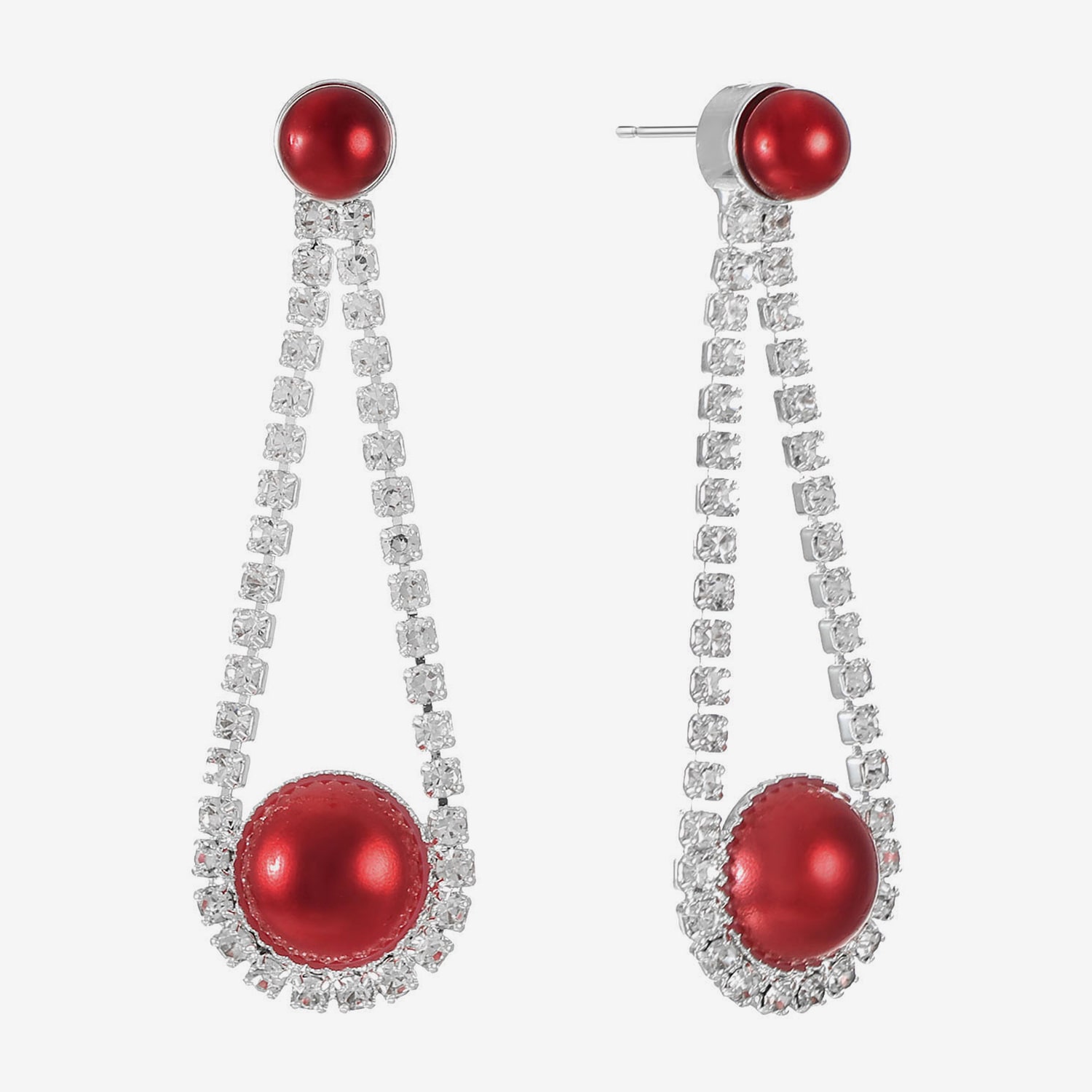 Monet Jewelry Womens Glass Simulated Pearl Round Hypoallergenic Drop Earrings