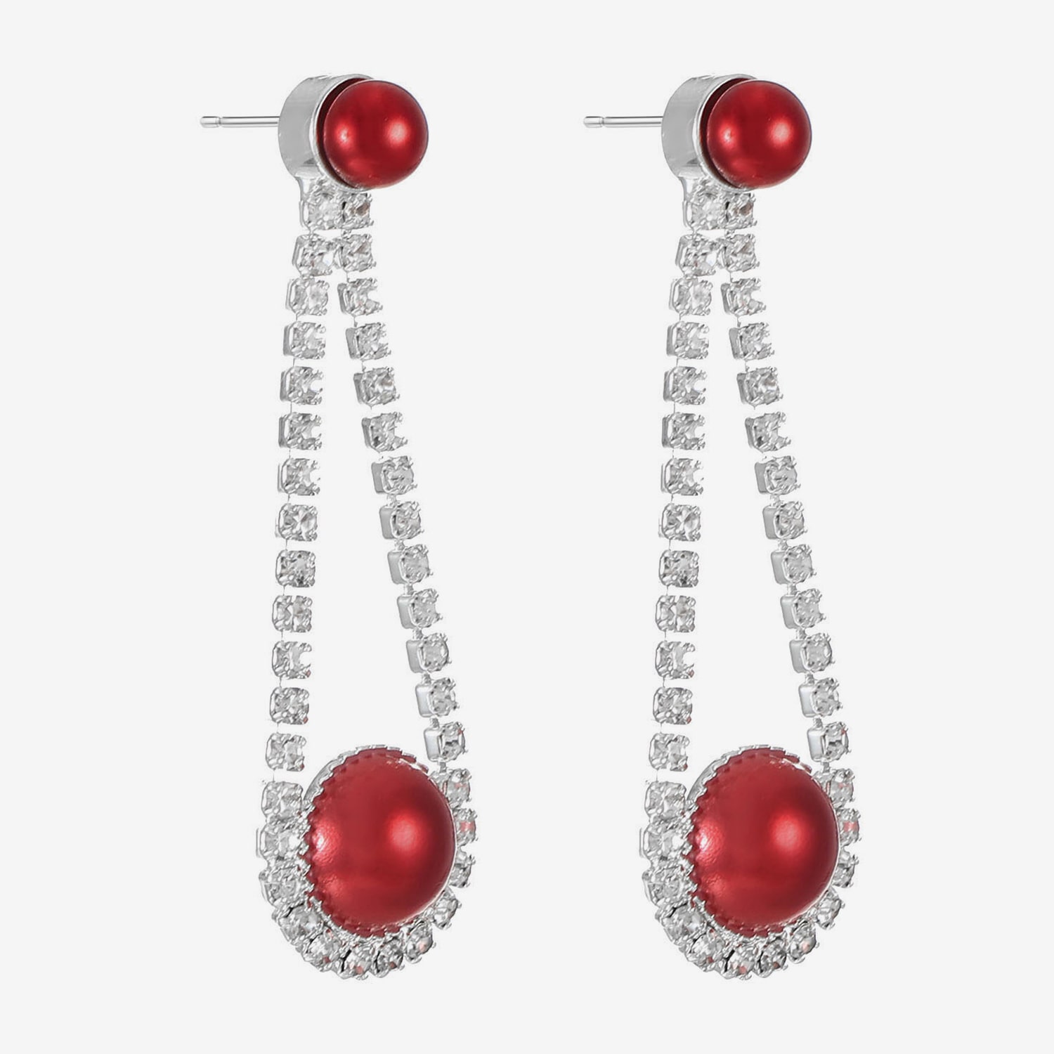 Monet Jewelry Womens Glass Simulated Pearl Round Hypoallergenic Drop Earrings