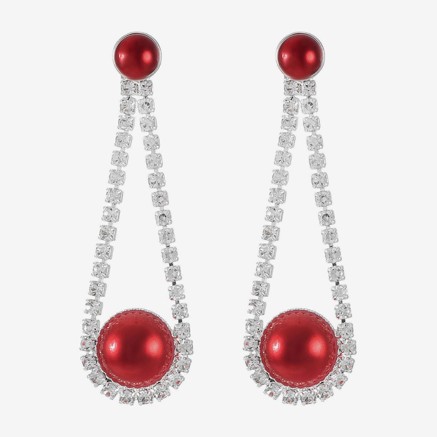 Monet Jewelry Womens Glass Simulated Pearl Round Hypoallergenic Drop Earrings