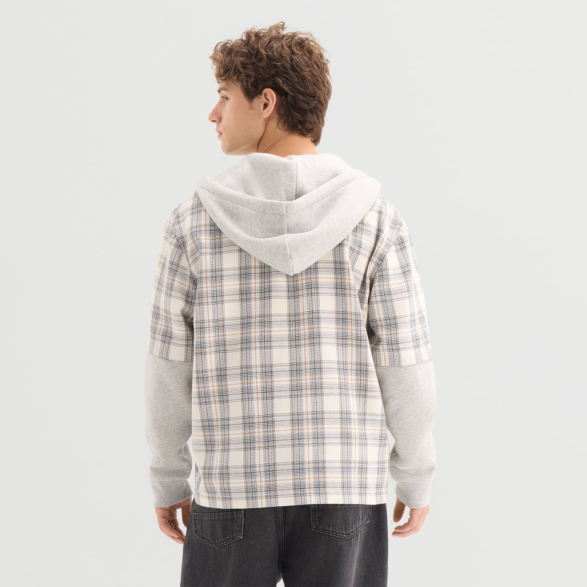 Arizona Mens Hooded Long Sleeve Regular Fit Flannel Shirt