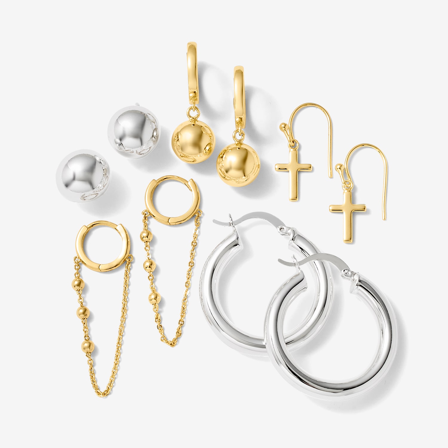 Silver Reflections Womens 14K Gold Over Brass Drop Earrings