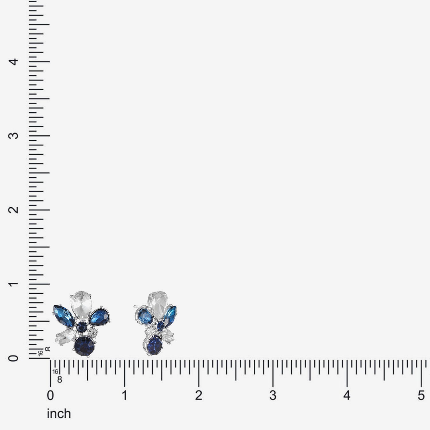 Monet Jewelry Blue Glass 23mm Stud Earrings