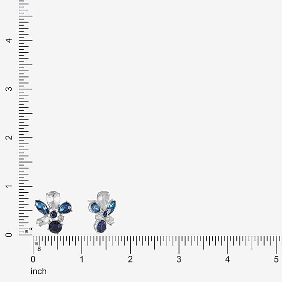 Monet Jewelry Blue Glass 23mm Stud Earrings