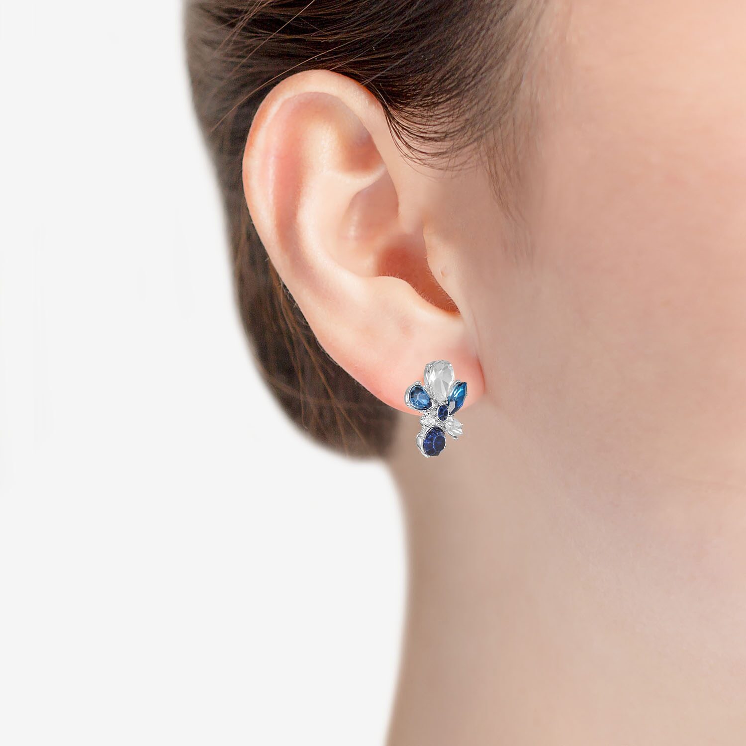Monet Jewelry Blue Glass 23mm Stud Earrings