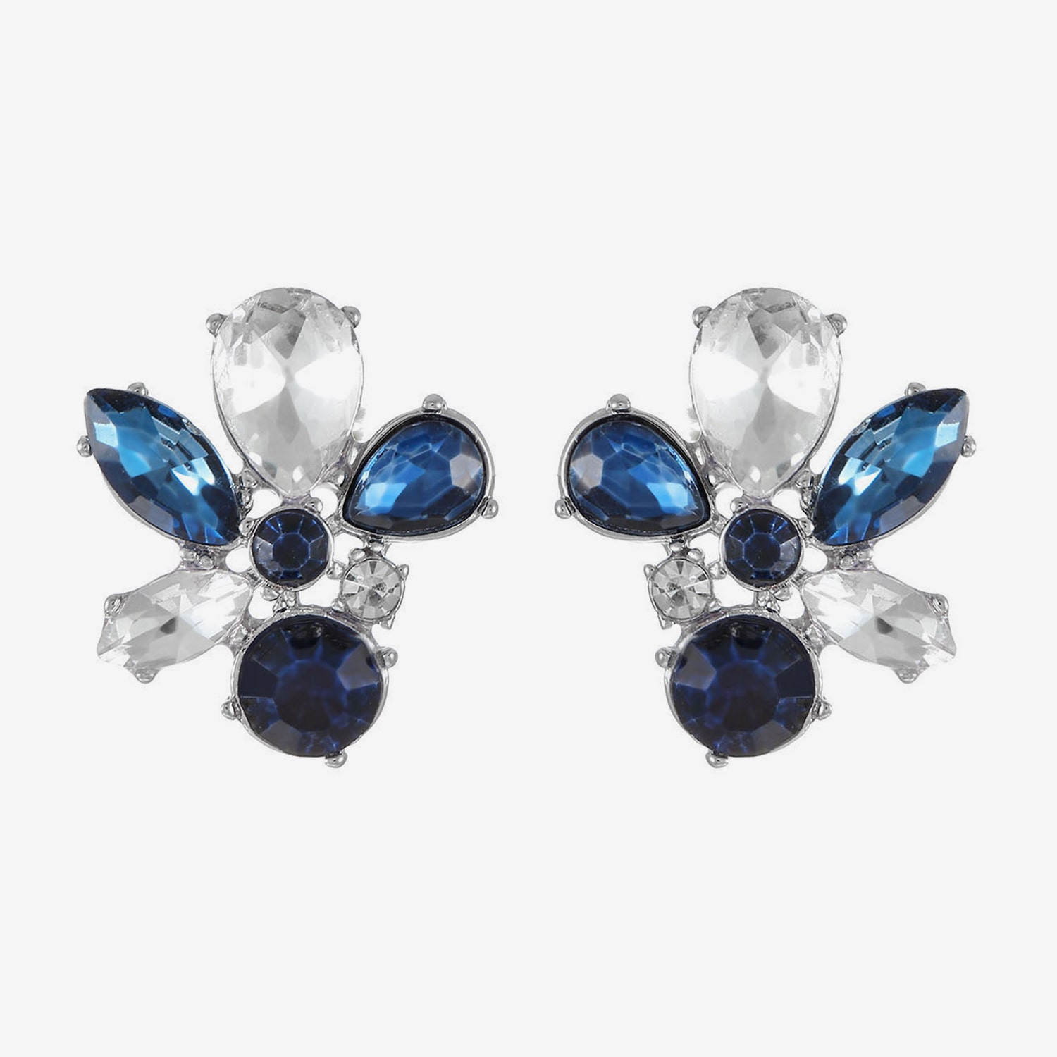 Monet Jewelry Blue Glass 23mm Stud Earrings